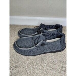 Hey Dude  Men's Wally Sox Shoe, 11M Black Total Loafer Shoes